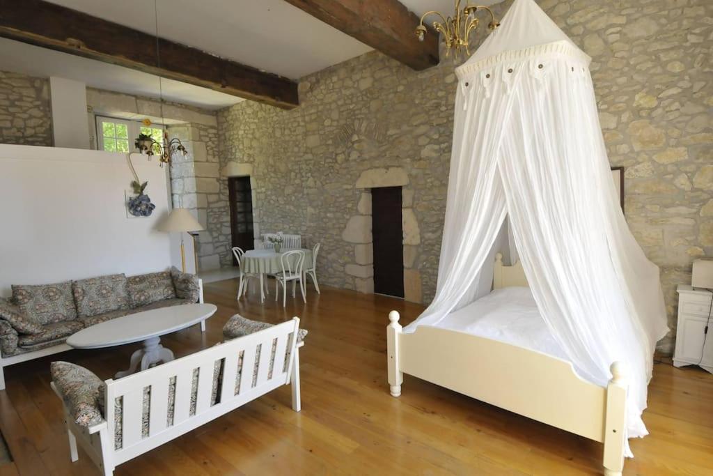 Chateau Barayre - Beautiful 12Th Century Castle With Pool And Large Garden Laussou Luaran gambar